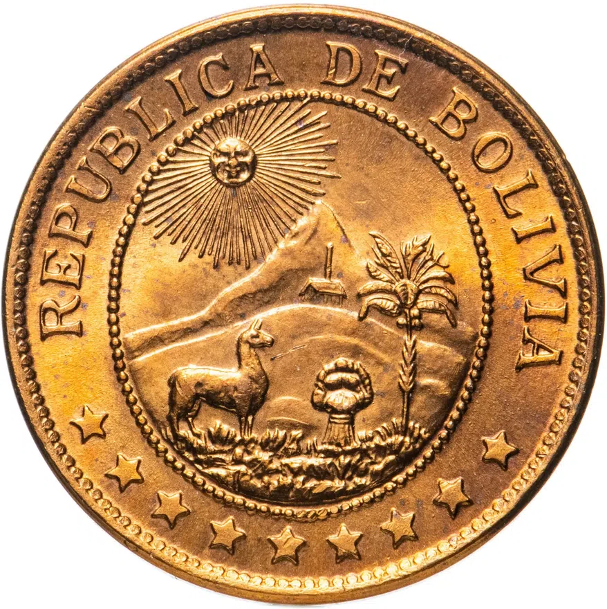Боливия 50 сентаво (centavos) 1942, реверс