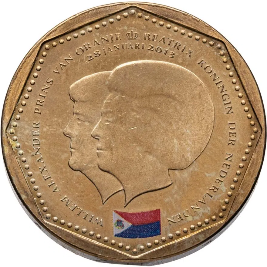 Нидерландские Антильские острова 5 гульденов (gulden) 2013  Флаг Синт-Мартен