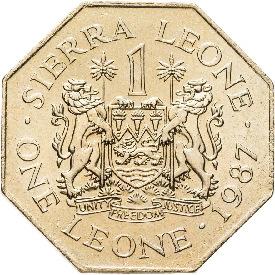 Сьерра-Леоне 1 леоне (leone) 1987, реверс