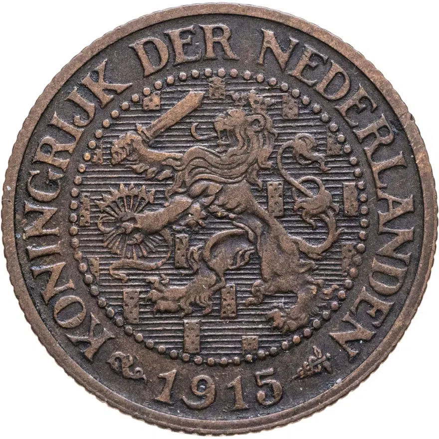 Нидерланды 2 1/2 цента (cent) 1915, реверс