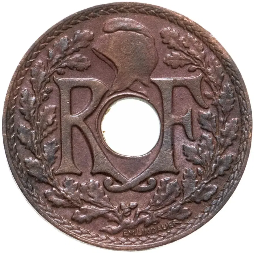Французский Индокитай 1/2 сантима (centime) 1938, реверс