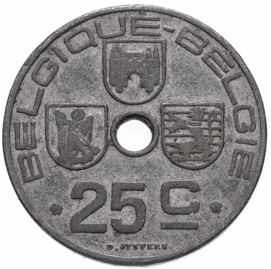 Бельгия 25 сантимов (centimes) 1943
