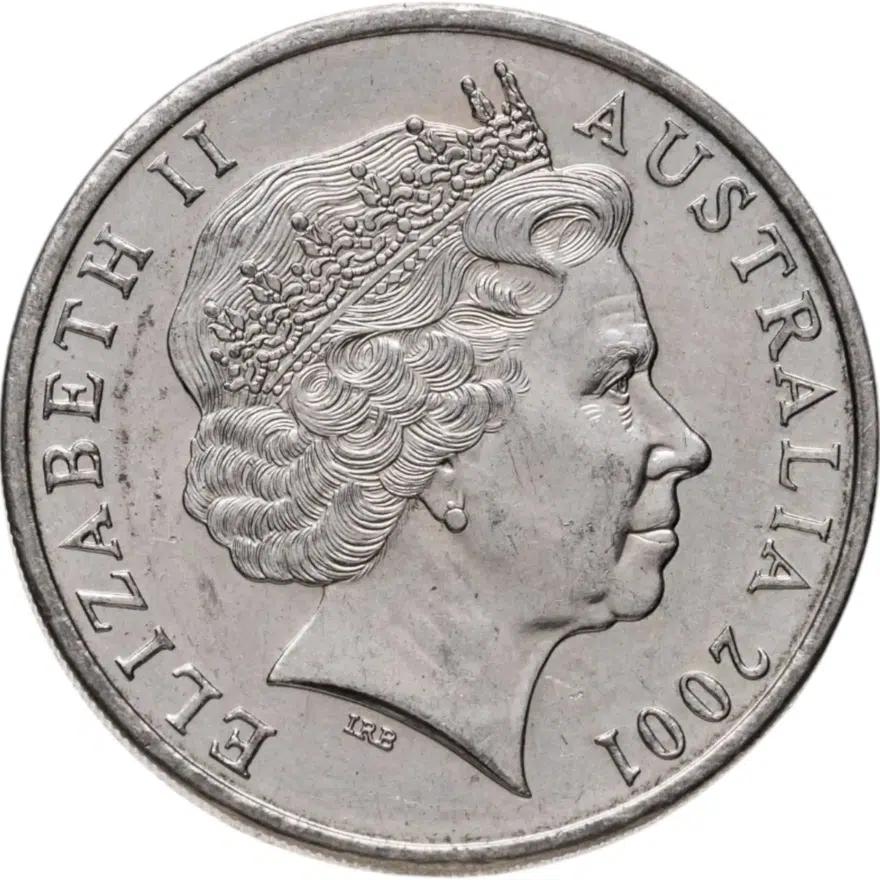 Австралия 20 центов (cents) 2001  Жизнь сэра Дональда Брэдмана 1908-2001, реверс