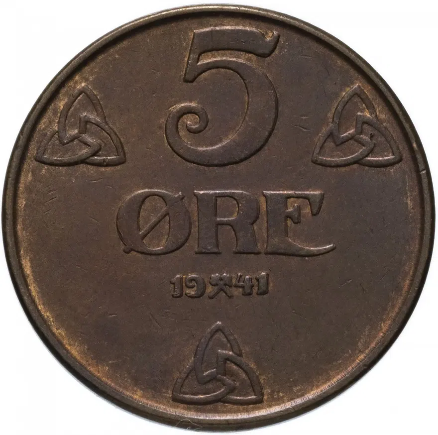 Норвегия 5 эре (ore) 1941