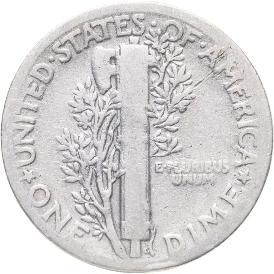 США 10 центов (дайм, one dime) 1925, реверс