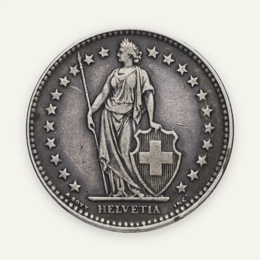 Швейцария 2 франка 1931, реверс