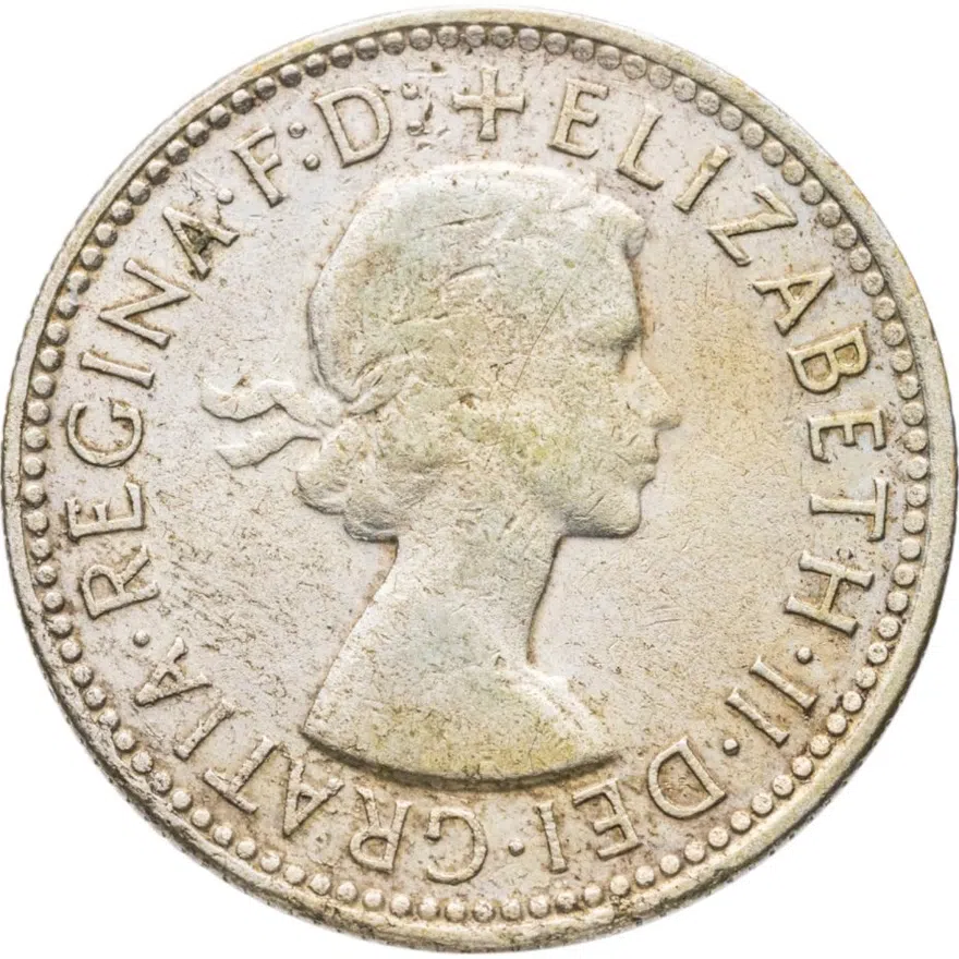 Австралия 1 шиллинг 1955, реверс