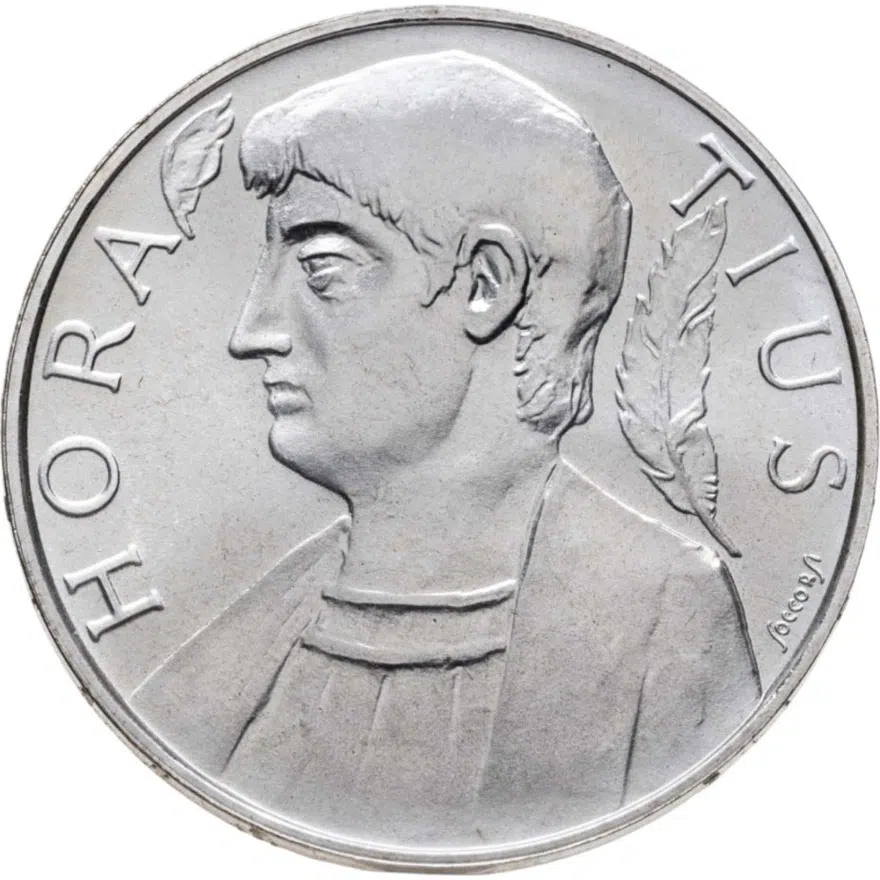 Италия 500 лир (lire) 1993  2000 лет со дня смерти Горация, аверс