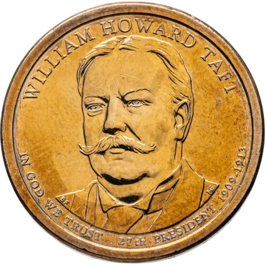 США 1 доллар (dollar) 2013 D Президент США - Уильям Говард Тафт (1909–1913) знак монетного двора: "D" - Денвер