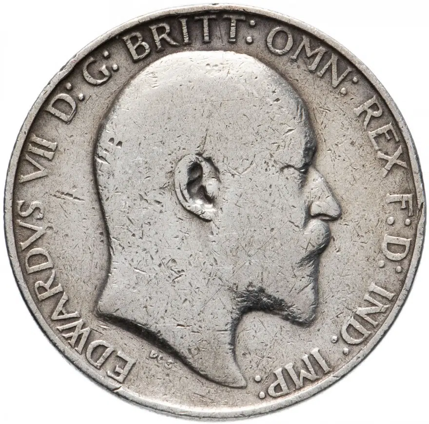 Великобритания 2 шиллинга (флорин, shillings) 1907, реверс