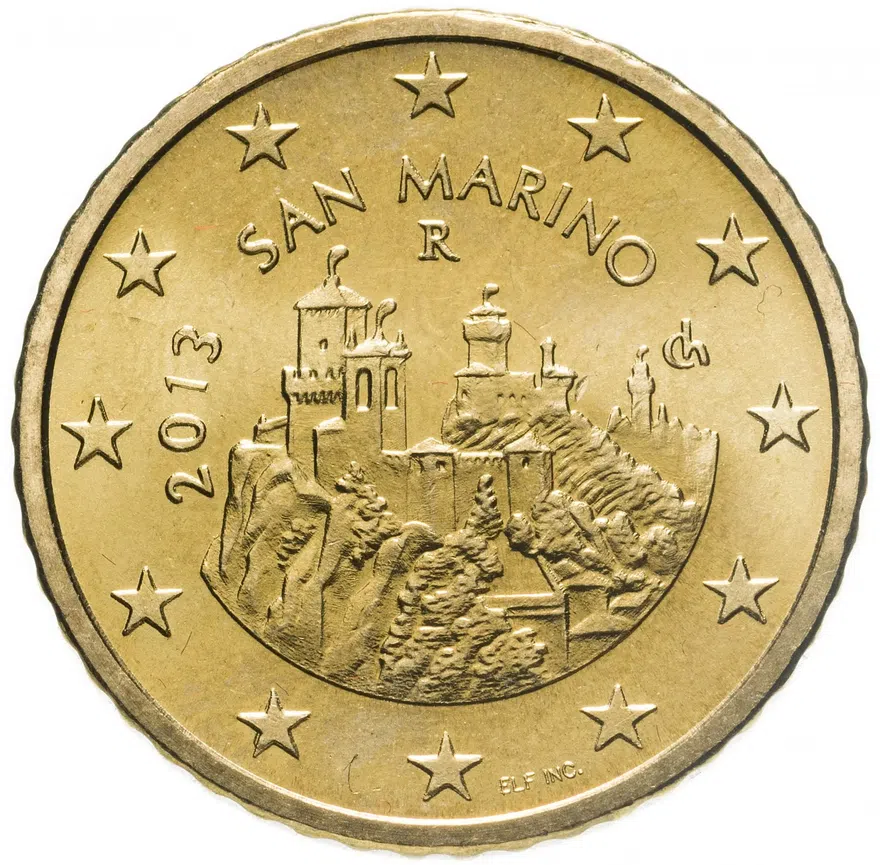Сан-Марино  50 центов (cents) 2013, аверс