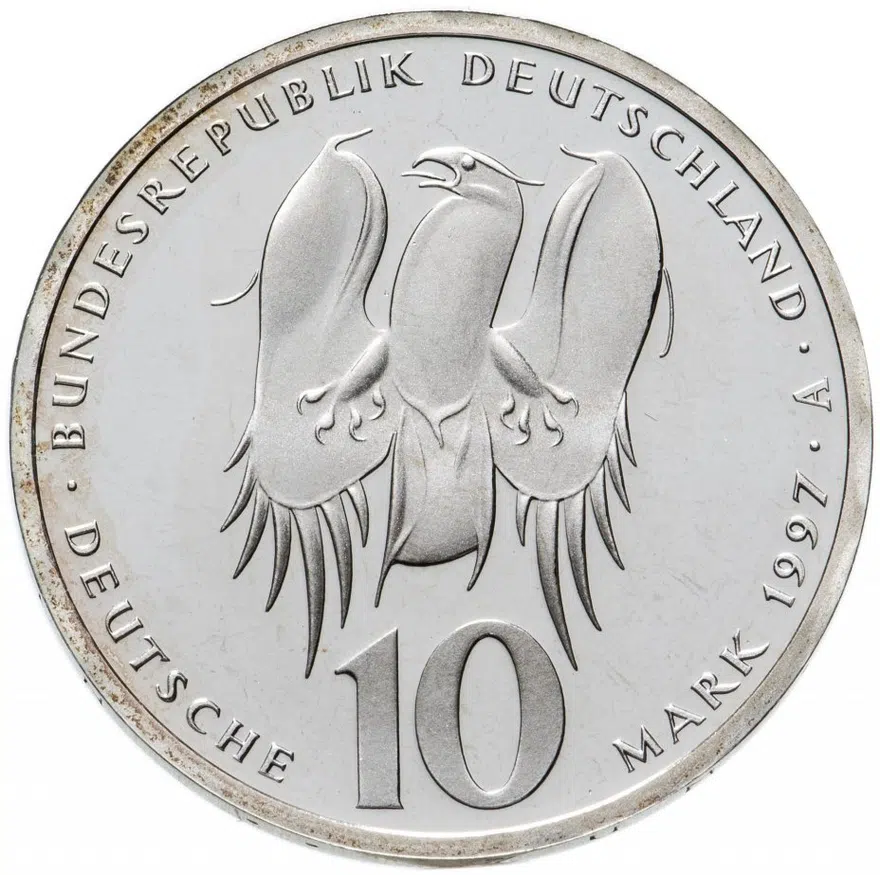 Германия (ФРГ) 10 марок 1997 А  "500 лет со дня рождения Филиппа Меланхтона", реверс