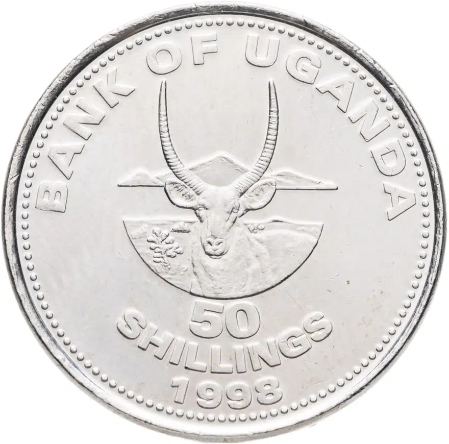 Уганда 50 шиллингов (shillings) 1998, аверс