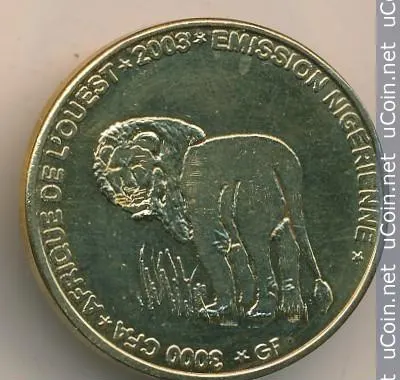 Нигер 3000 франков КФА 2003 Лев