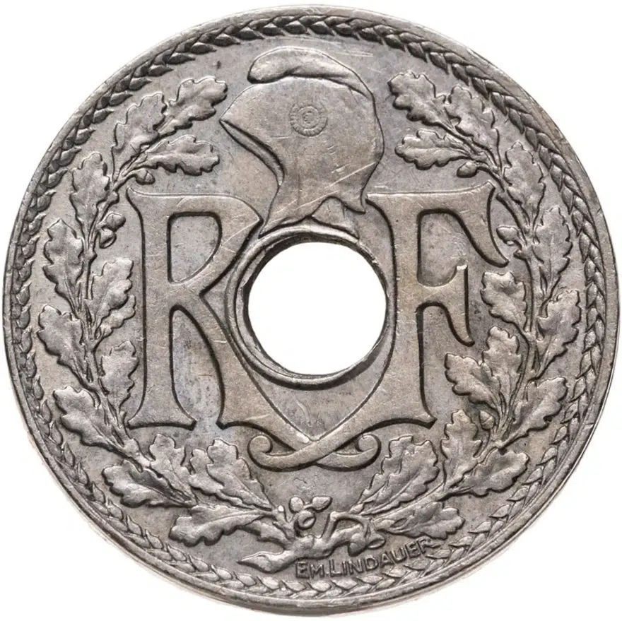 Франция 10 сантимов (centimes) 1918, аверс
