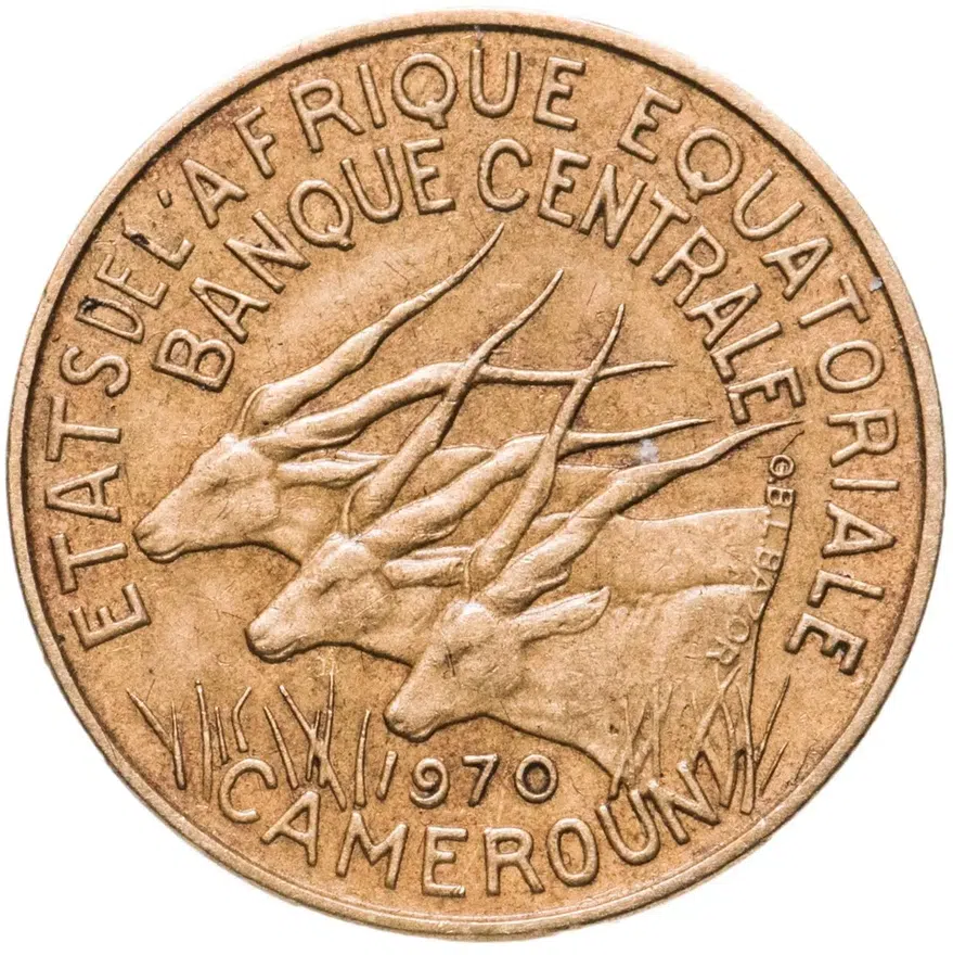 Экваториальная Африка и Камерун 5 франков (francs) 1970
