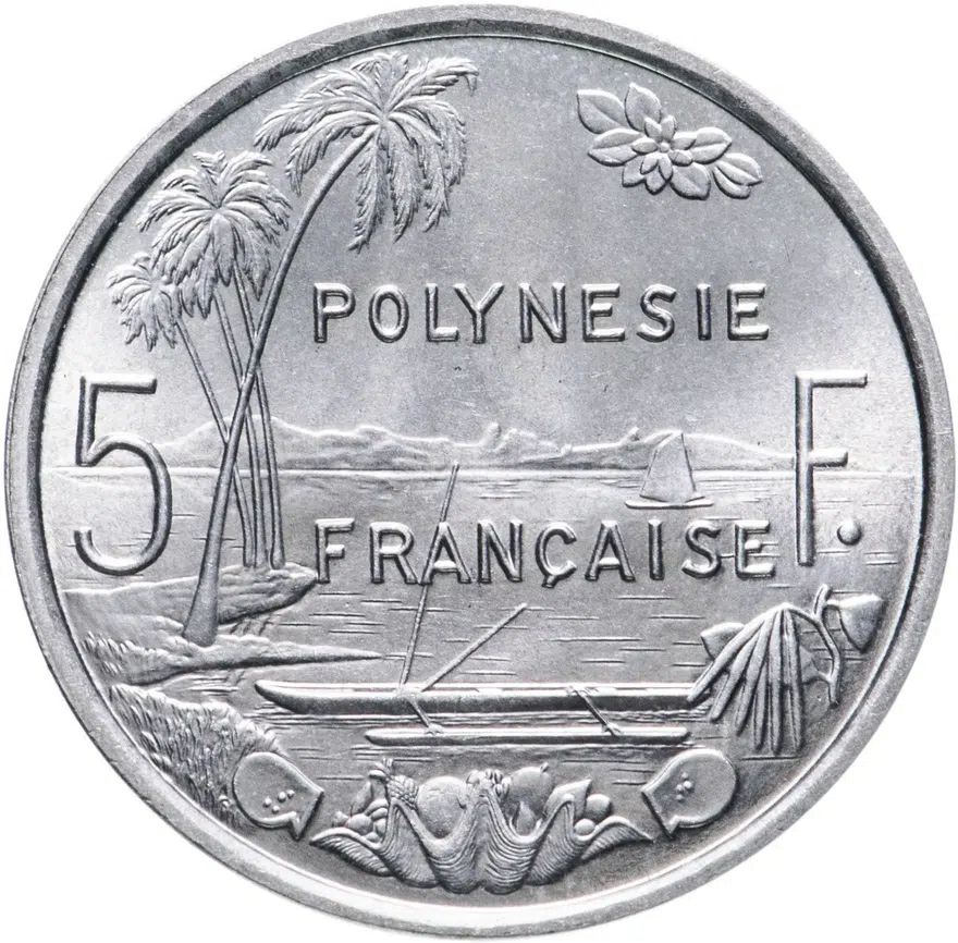 Французская Полинезия 5 франков (francs) 1977