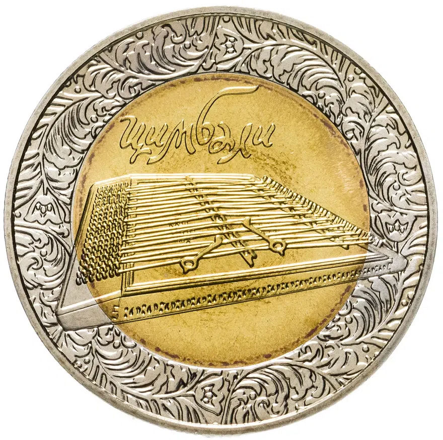 Украина 5 гривен 2006  Народные музыкальные  инструменты - Цимбали, аверс