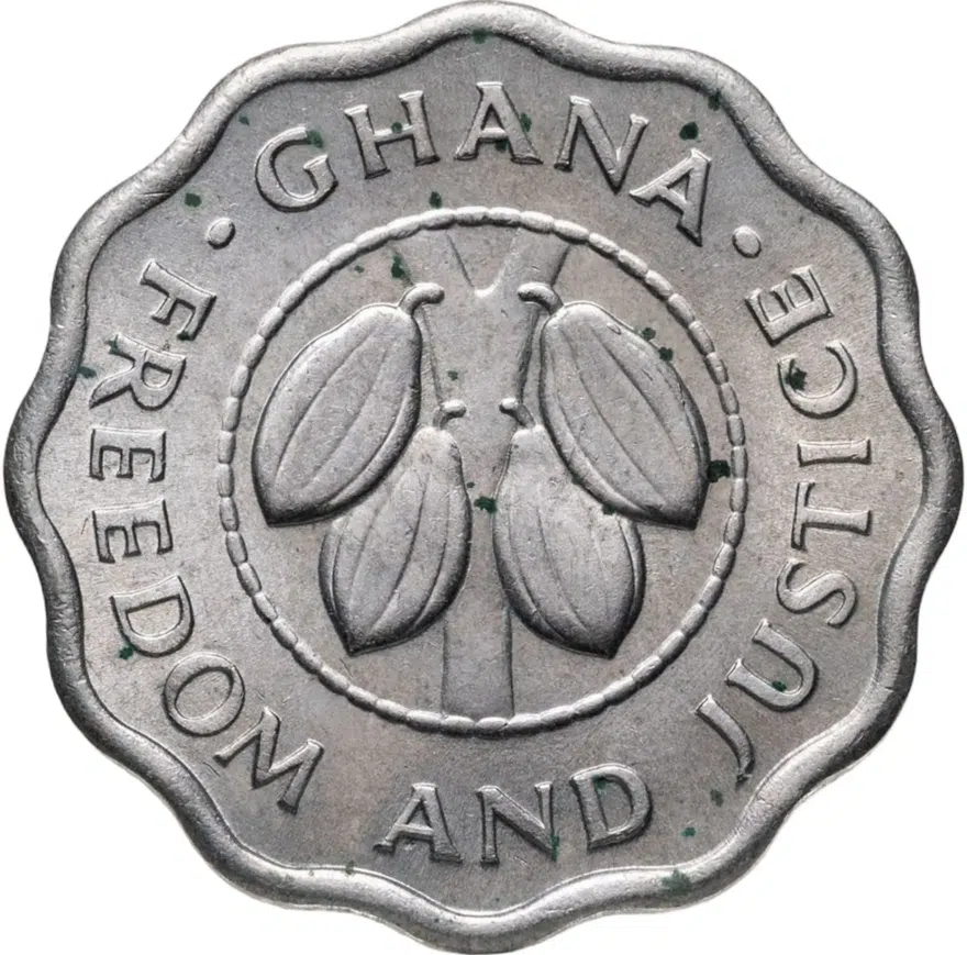 Гана 2 1/2 песевы (pesewas) 1967