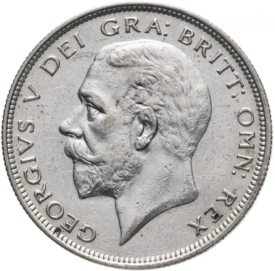 Великобритания 1/2 кроны (crown) 1935, реверс