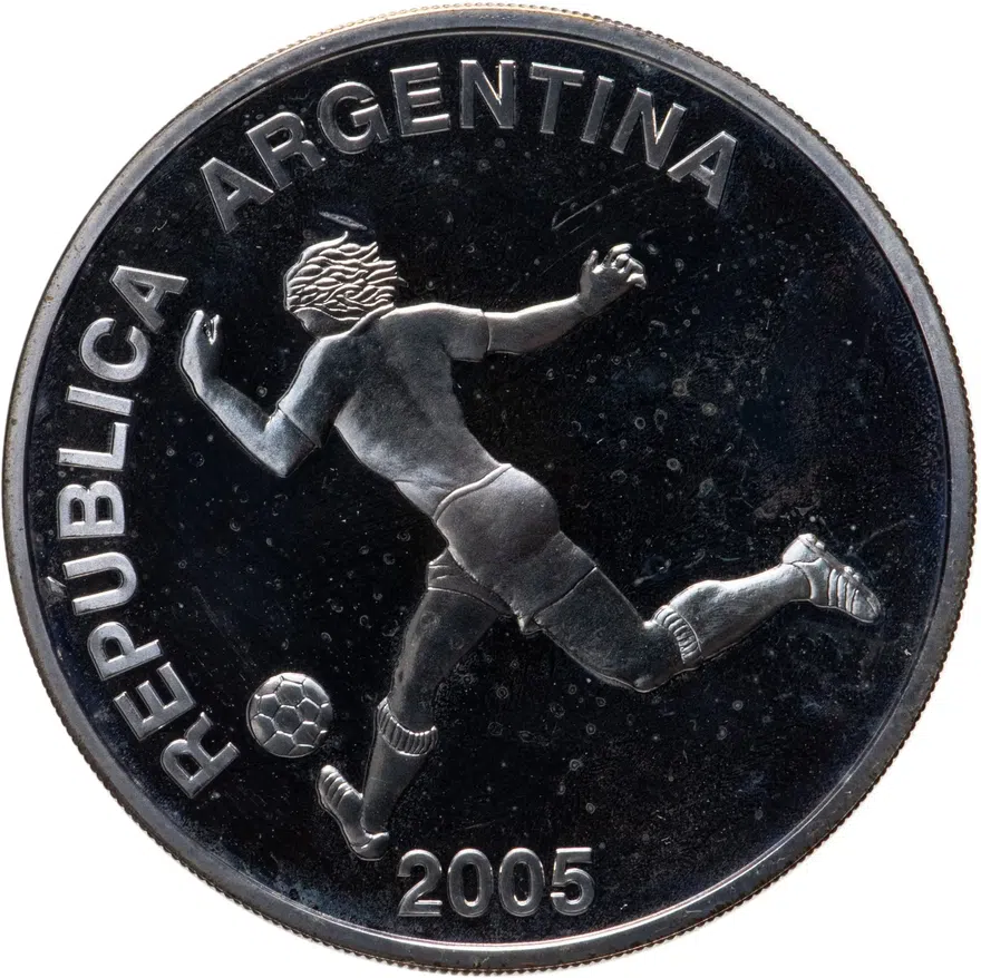 Аргентина 5 песо (pesos) 2005   - XVIII Чемпионат мира по футболу в Германии 2006