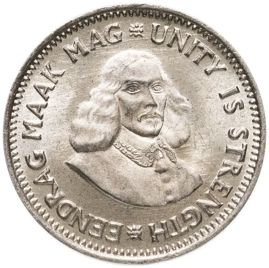ЮАР 2 1/2 цента (cent) 1963, реверс