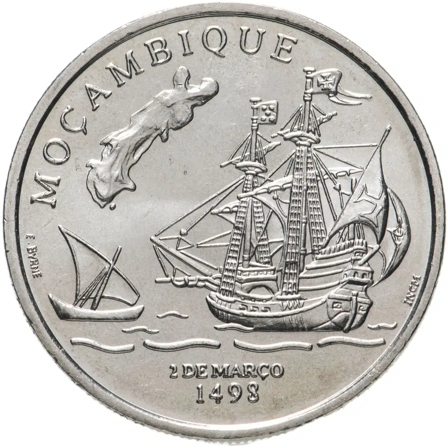 Португалия 200 эскудо (escudos) 1998  Путешествие Васко да Гамы в Индию 1498 года - Мозамбик, аверс