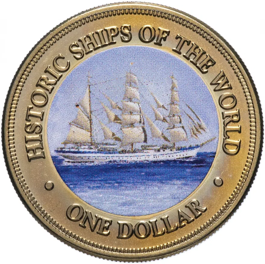 Острова Кука 1 доллар (dollar) 2003 "Исторические корабли"