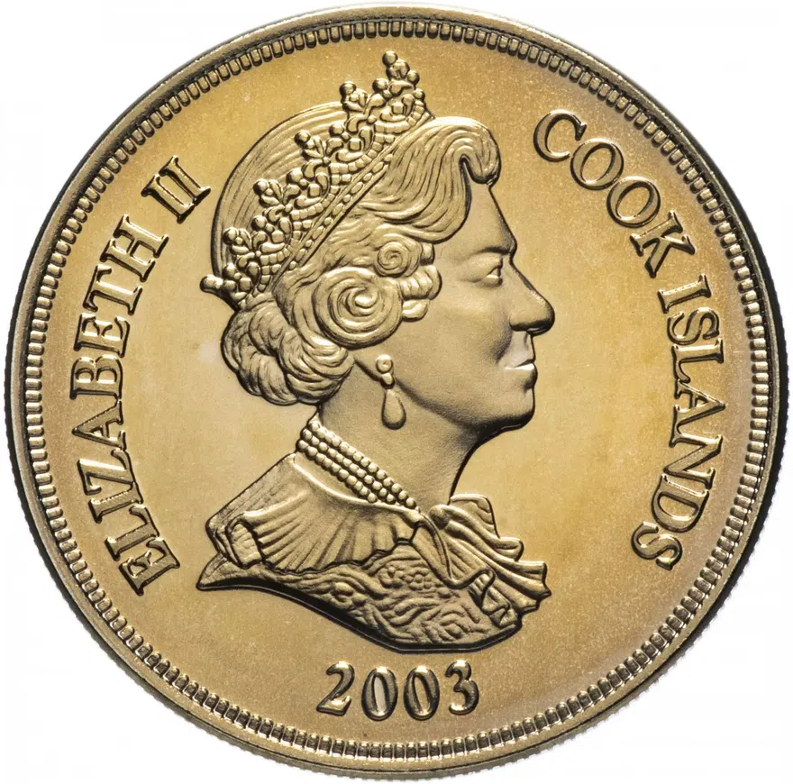 Острова Кука 1 доллар (dollar) 2003 "Исторические корабли", реверс