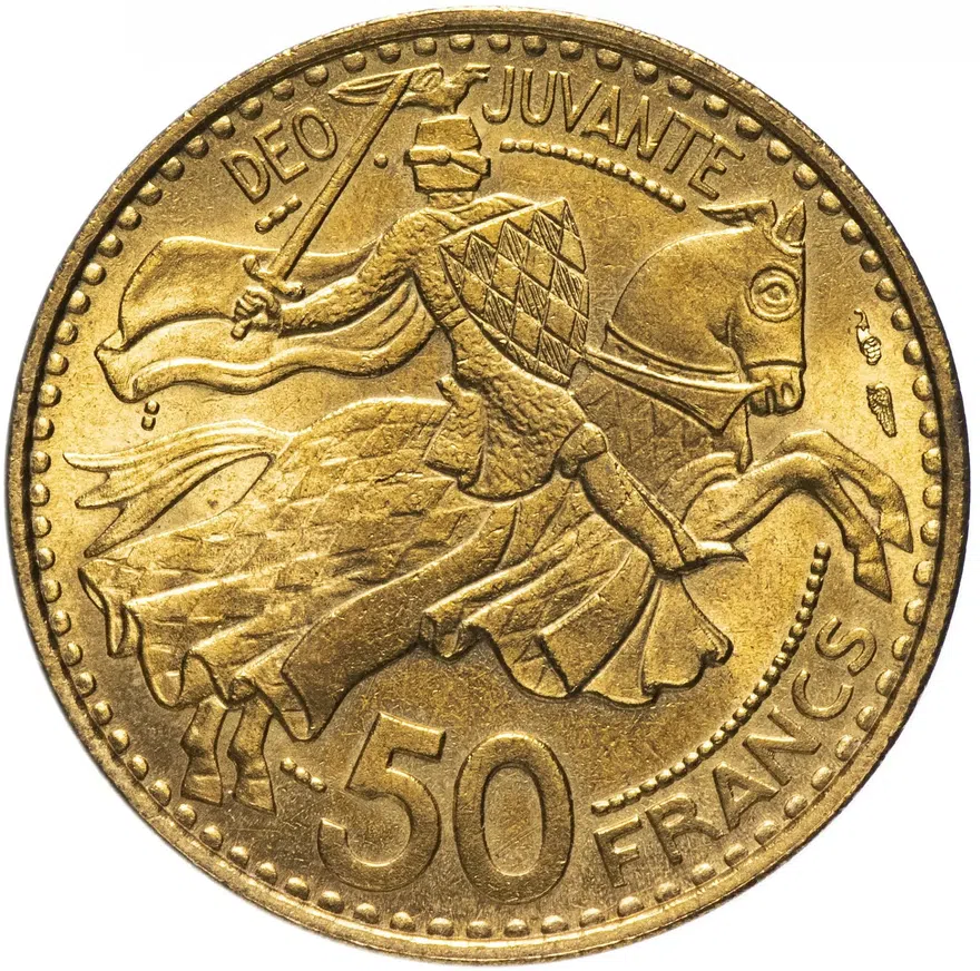 Монако 50 франков 1950, аверс