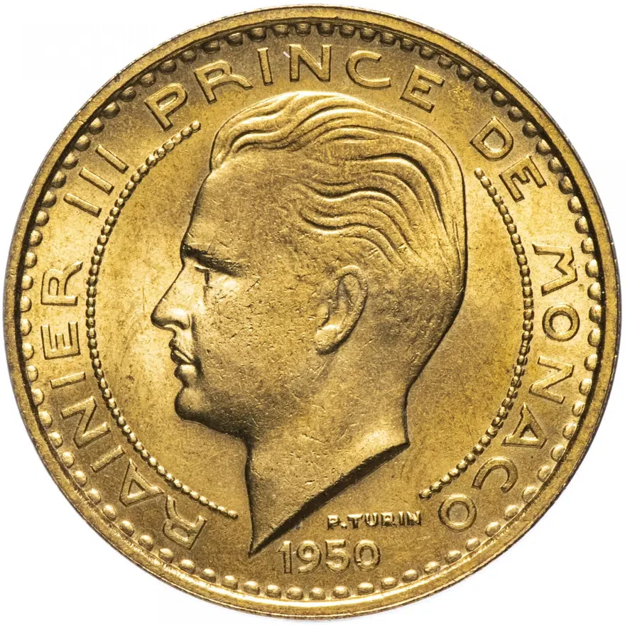 Монако 50 франков 1950, реверс