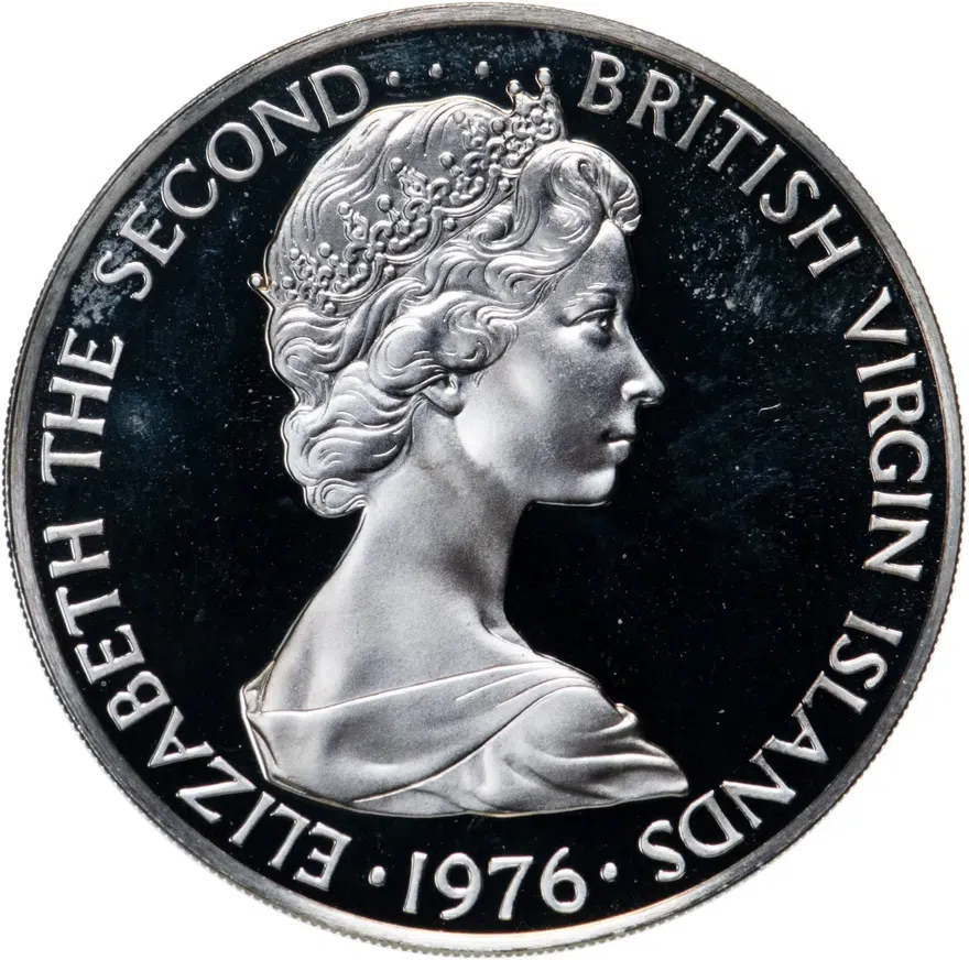 Британские Виргинские острова 1 доллар (dollar) 1976, реверс