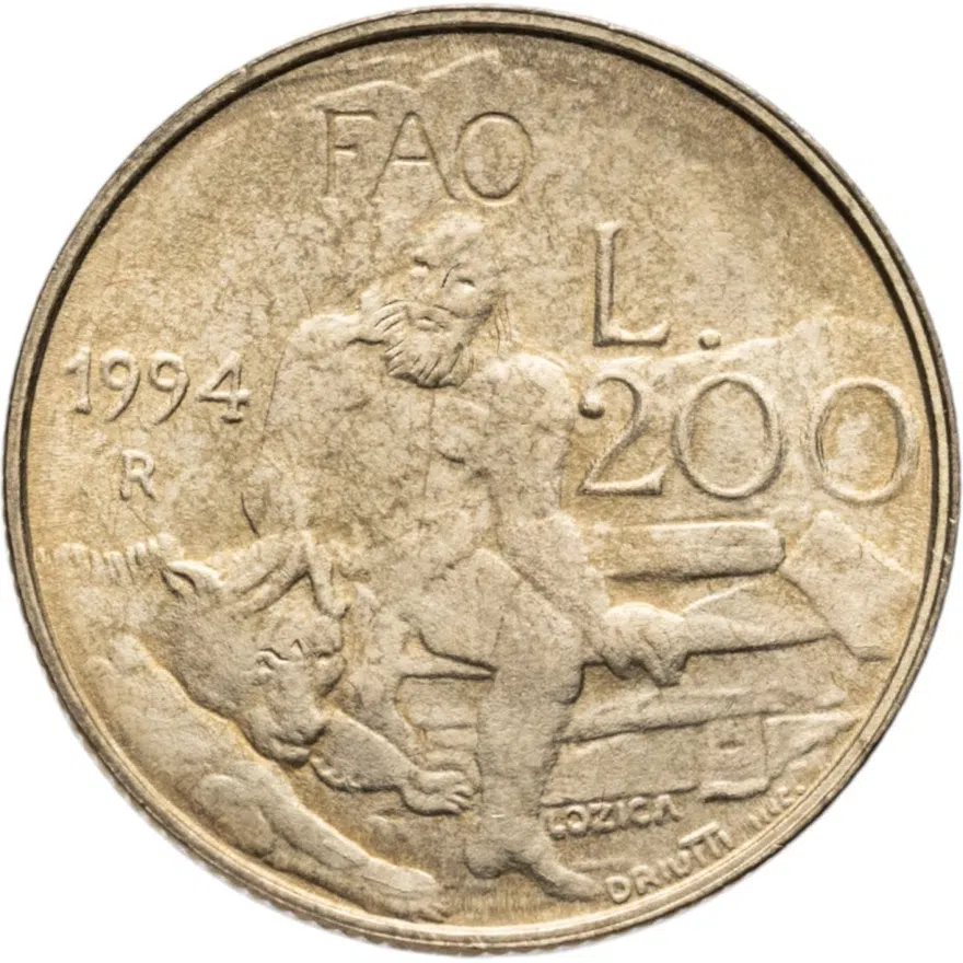 Сан-Марино 200 лир (lire) 1994, реверс