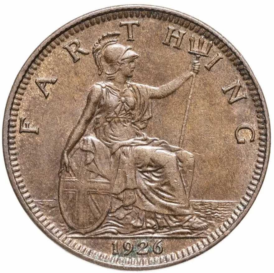 Великобритания 1 фартинг (farthing) 1926, реверс