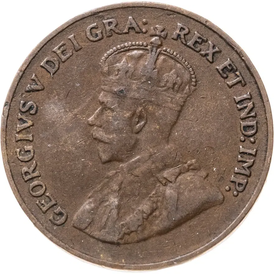 Канада 1 цент (cent) 1921, реверс
