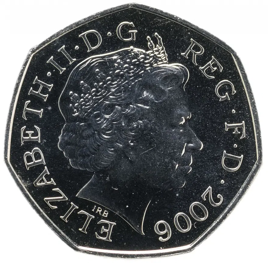 Великобритания 50 пенсов (pence) 2006  150 лет со дня учреждения "Креста Виктории", реверс