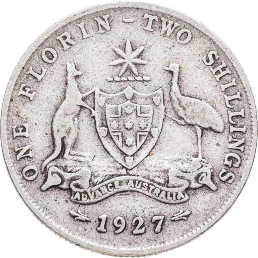Австралия 2 шиллинга (florin, shillings) 1927, реверс