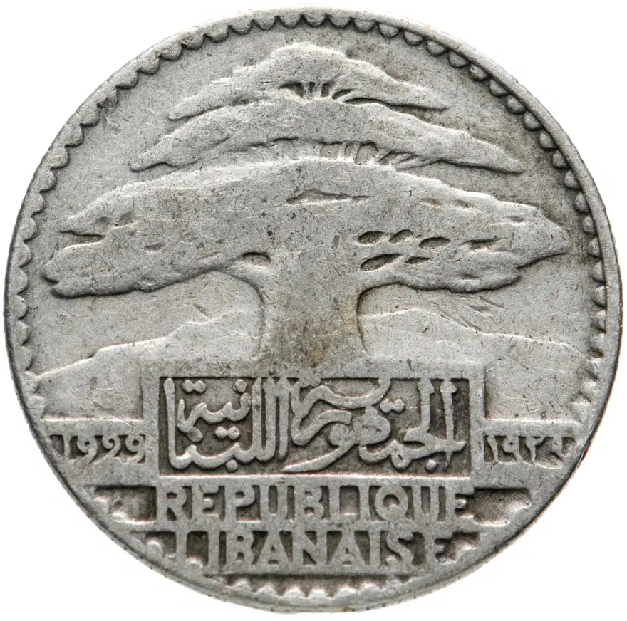 Ливан 10 пиастров (piastres) 1929, реверс