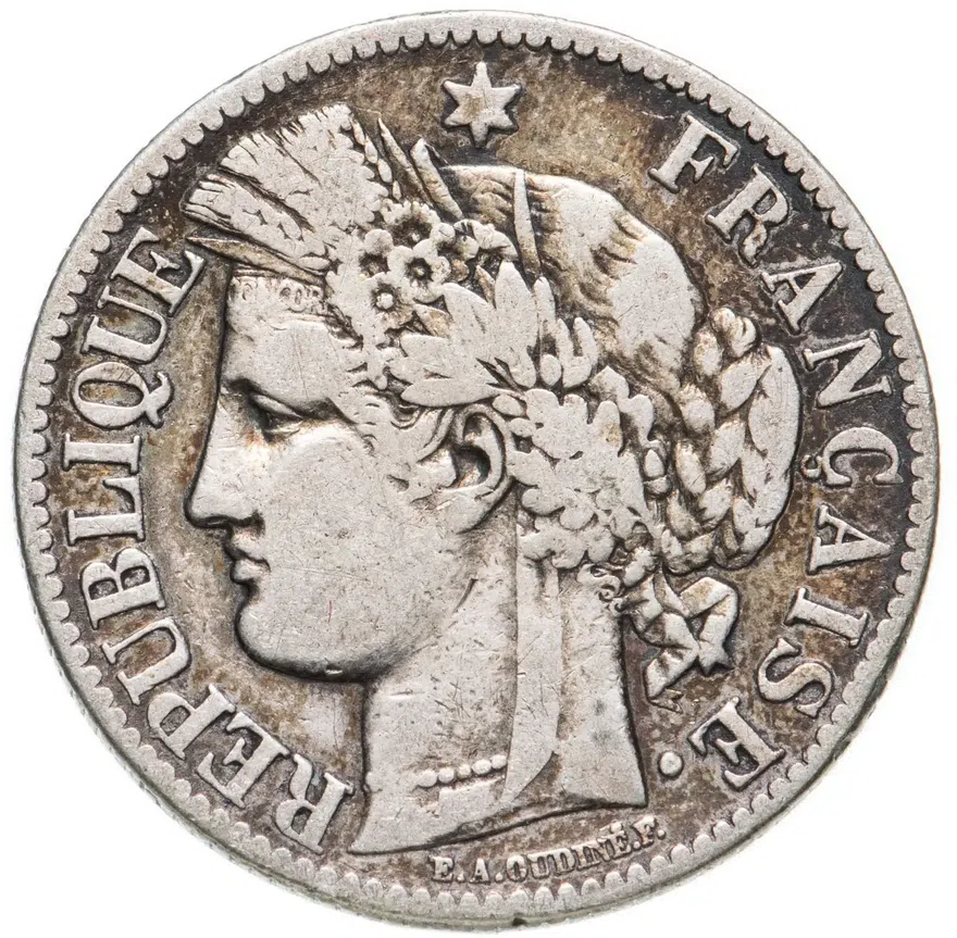Франция 2 франка (francs) 1881