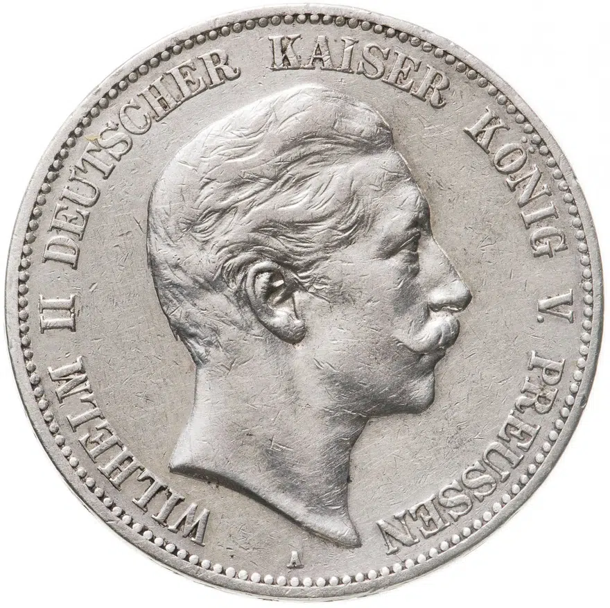 Германия (Империя) 5 марок (mark) 1906, аверс