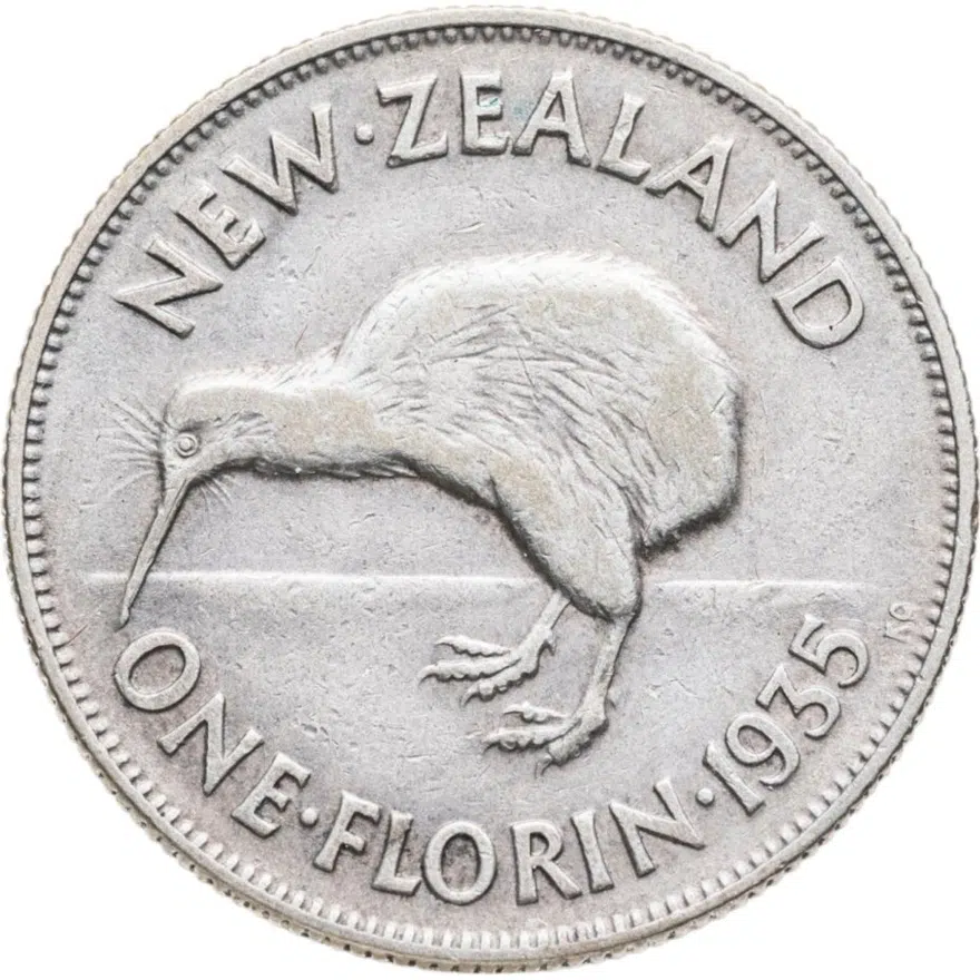 Новая Зеландия 1 флорин (florin) 1935, аверс