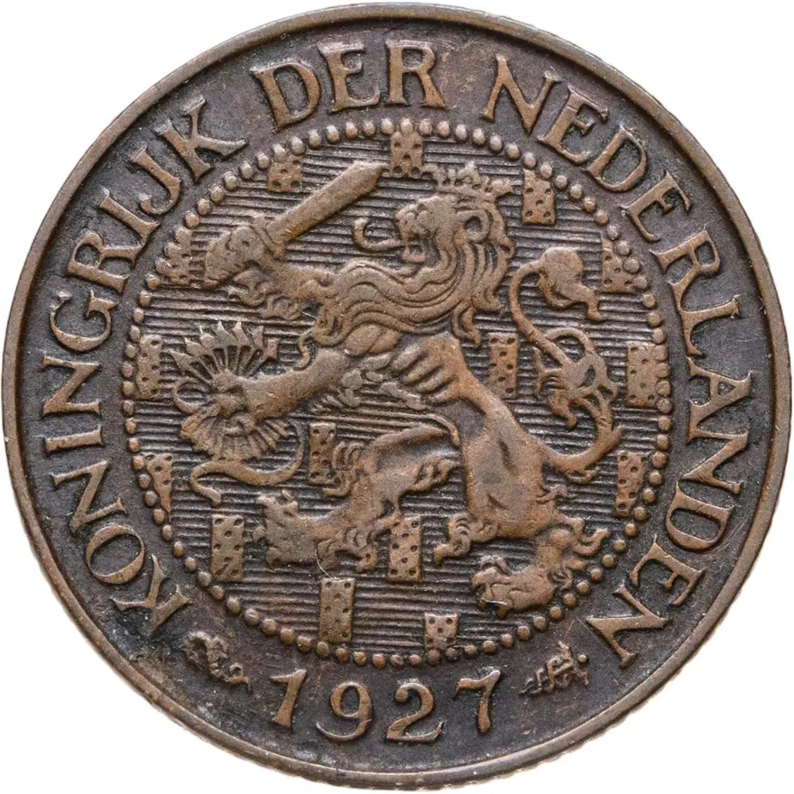 Нидерланды 1 цент (cent) 1927, реверс