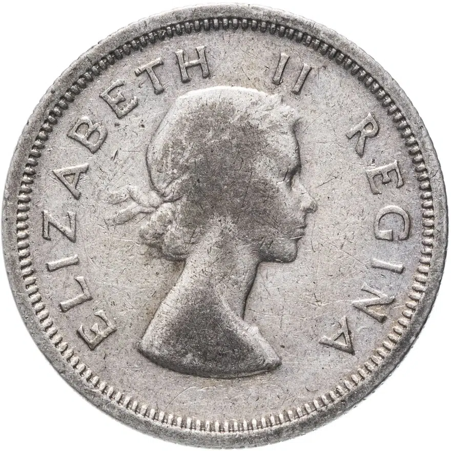 ЮАР 6 пенсов (pence) 1957, реверс