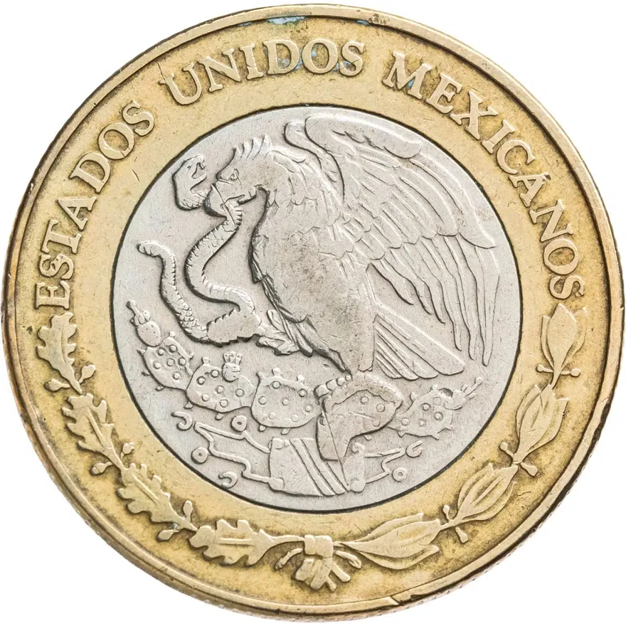 Мексика 10 песо (pesos) 2002, аверс