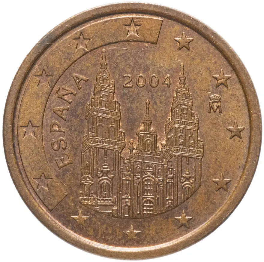 Испания 5 центов (cents) 1999-2019, реверс