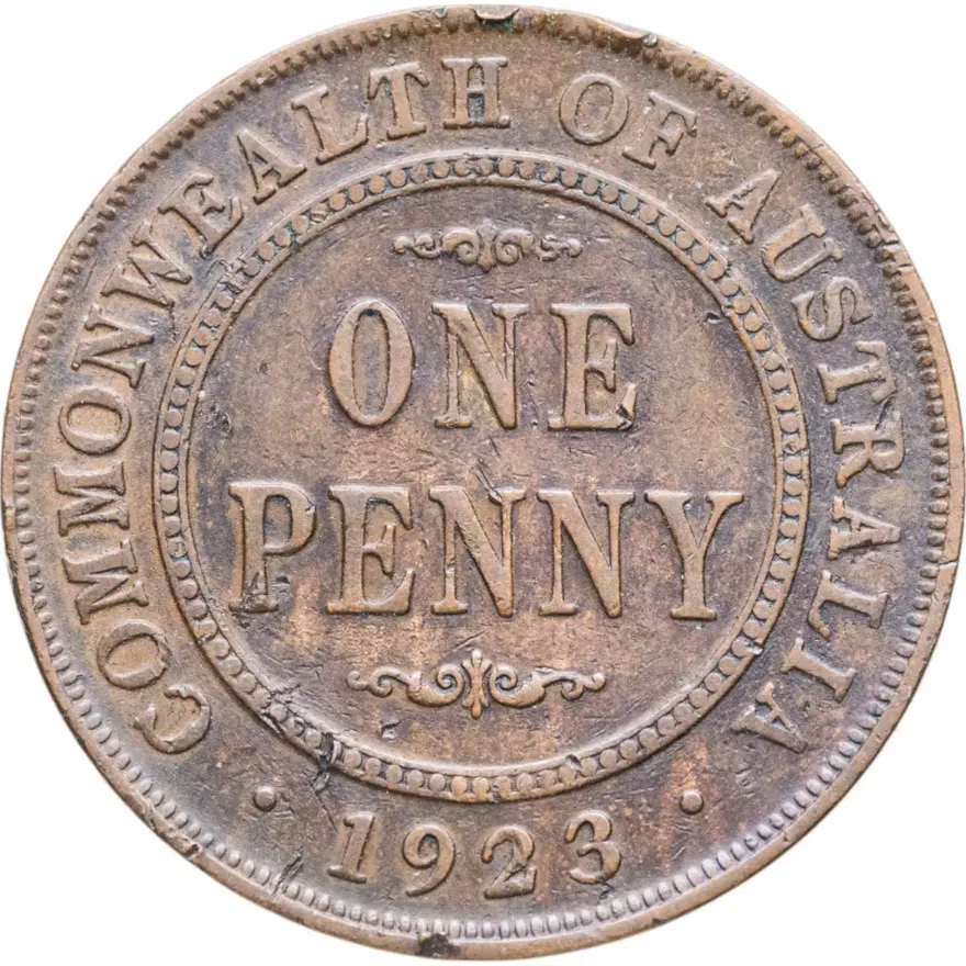 Австралия 1 пенни (penny) 1923, аверс