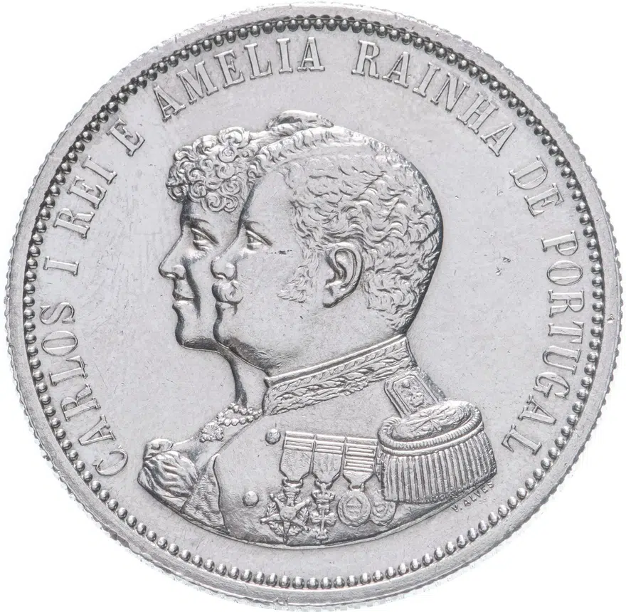 Португалия 1000 рейс (reis) 1898  400 лет Открытию Индии
