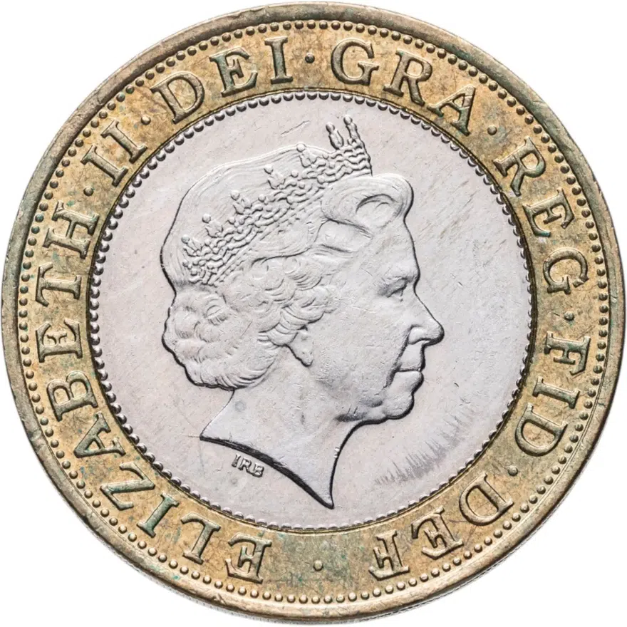 Великобритания 2 фунта (pounds) 2004 "200 лет первому паровозу Ричарда Тревесика", реверс