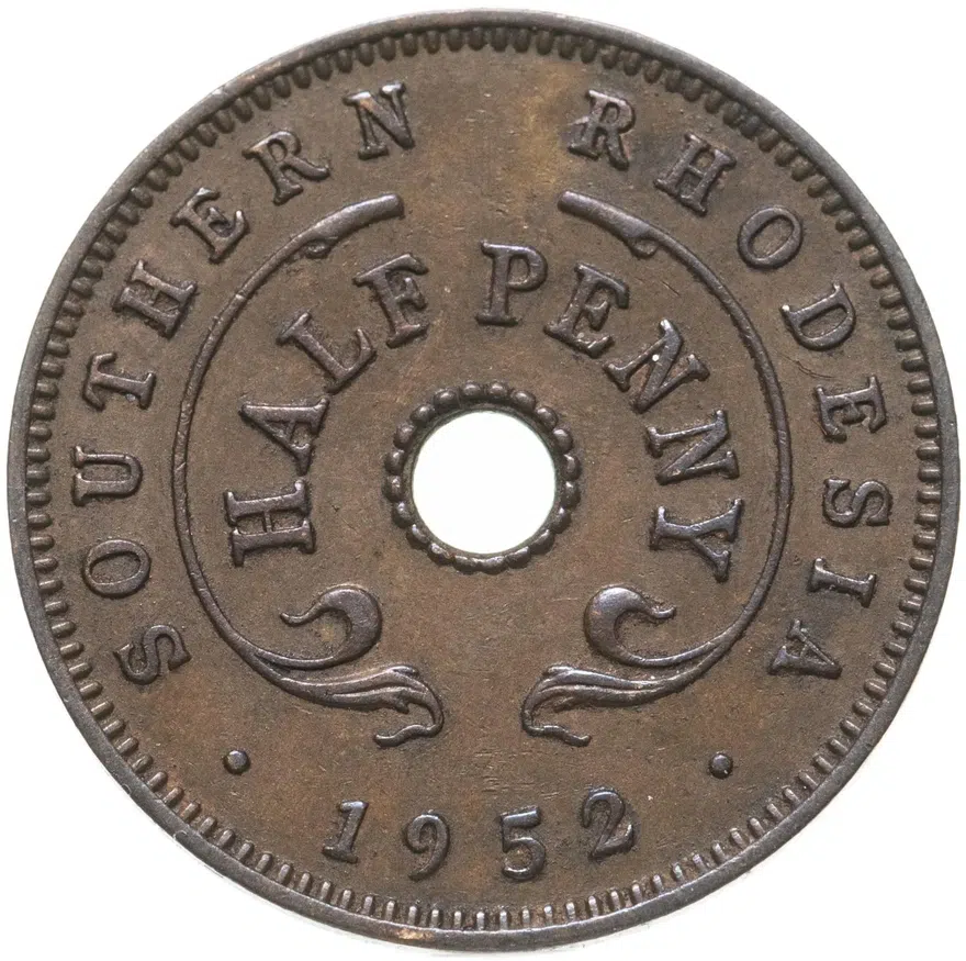 Южная Родезия 1/2 пенни (penny) 1952, реверс