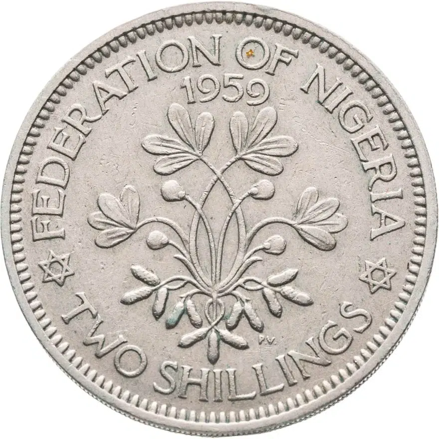 Нигерия  2 шиллинга (shillings) 1959